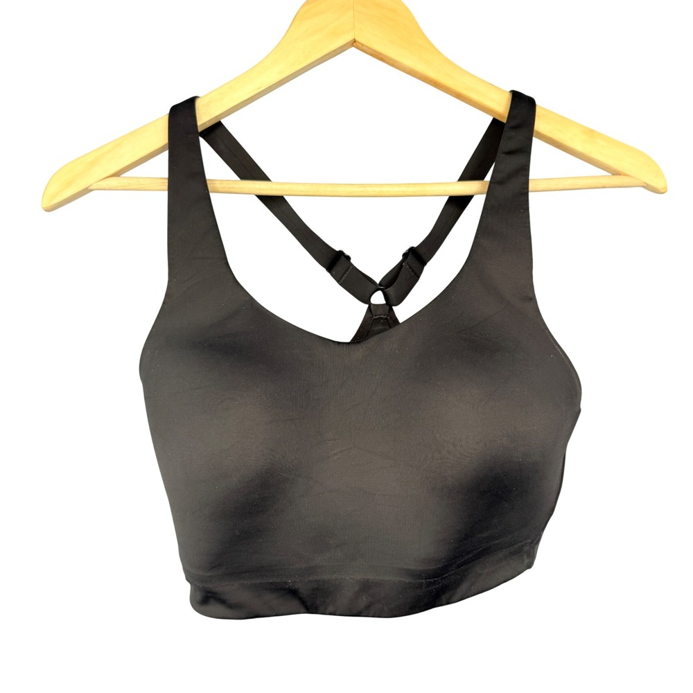 Athleta Advance Bra Black High Impact Sports Bra 32DD‎ Yoga Pilates Running
